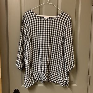 J Jill Plaid Blouse